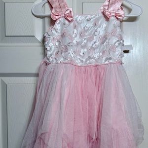 Jonna Mitchell Girls 7 Easter, Flower Girl, Spring Dress Pink & White